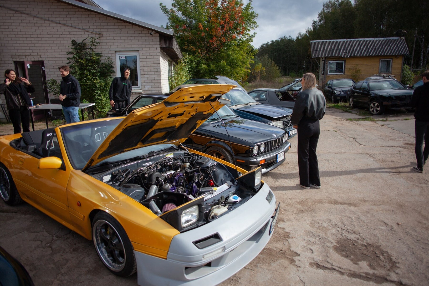 Mazda RX-7 Rotory engine in the car meet